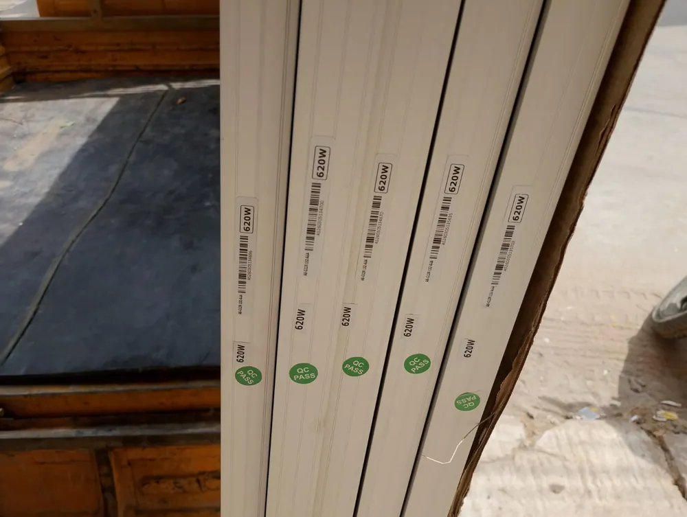 New 620W panels delivered, QC-passed