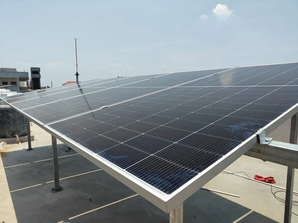 Elevated rooftop array installed